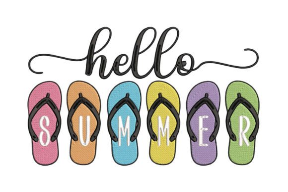 Review: Hello Summer Flip Flop Embroidery Design