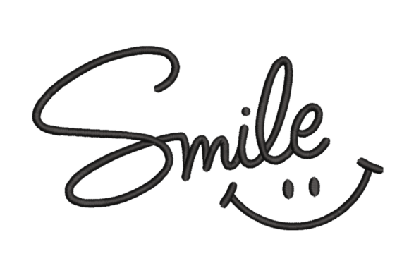 Review: Smile Script with Smiley Face Embroidery